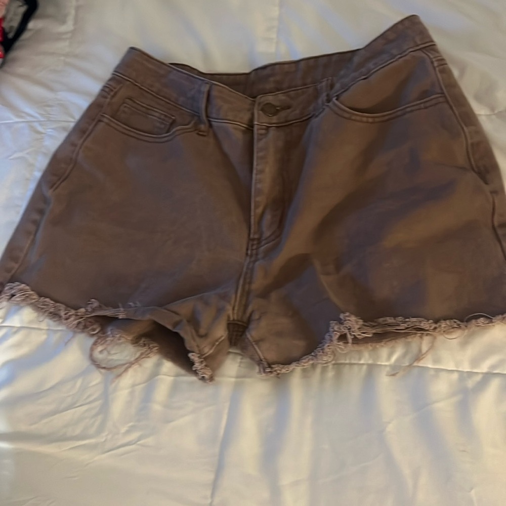 Brown Jean Shorts